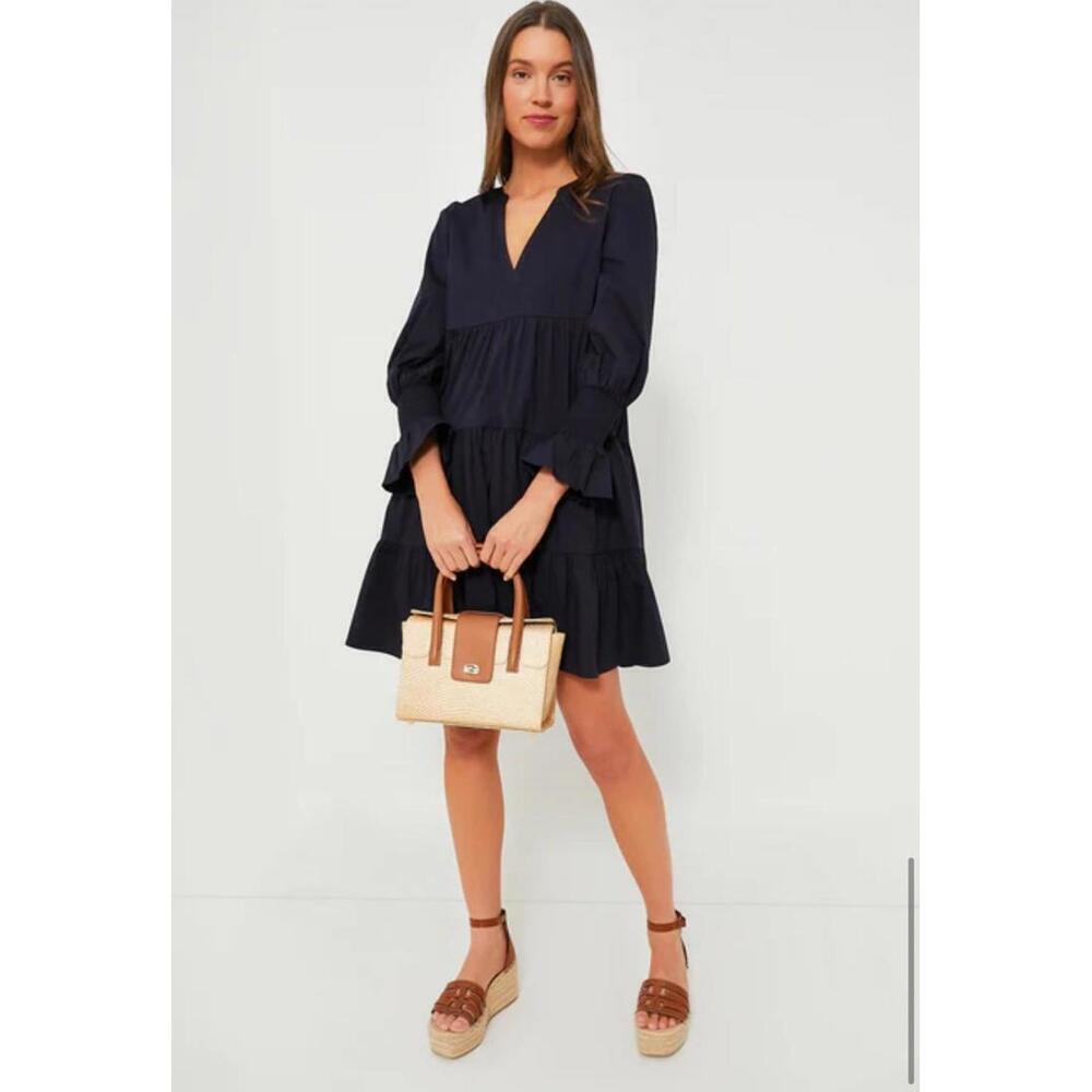 Tuckernuck Pomander Place Navy Cotton Poplin Kenzo Dress NWT Extra Large XL